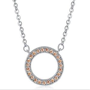 MORGANITE CIRCLE KARMA NECKLACE